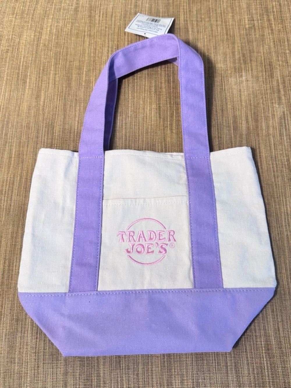 Trader Joe’s Purple Pastel Mini Canvas Tote Bag